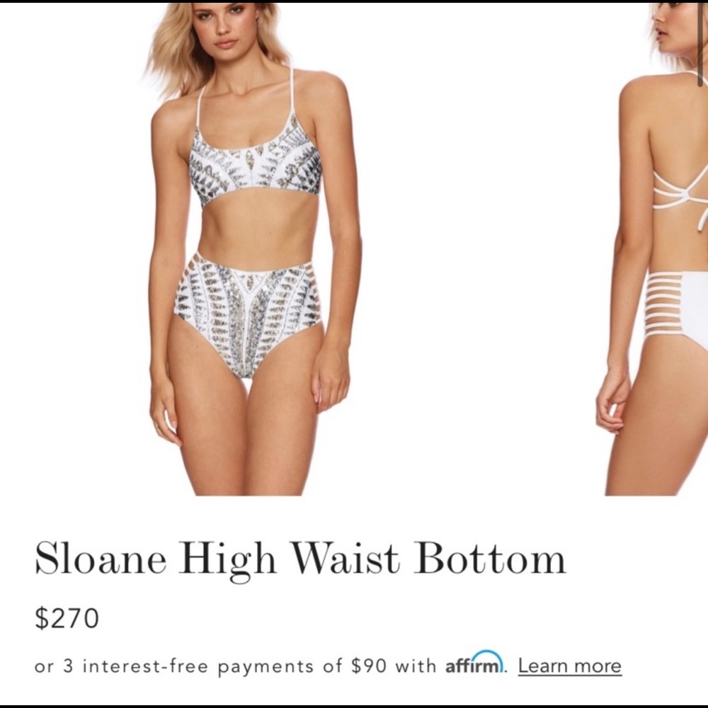 New with Tags Sloane high rise bikini top and bottom